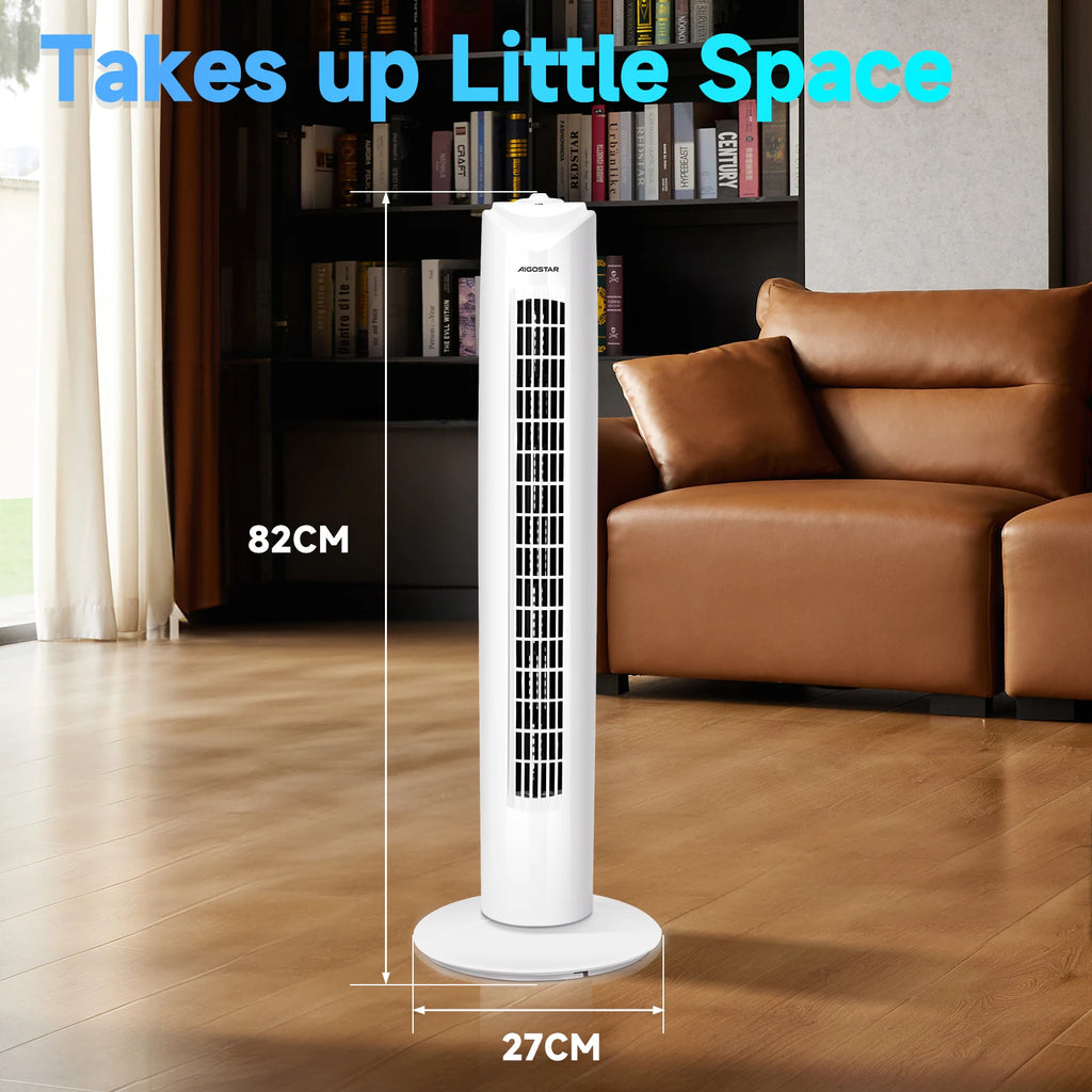 COLUMN FAN FLOOR WINTER Silent Aigostar White