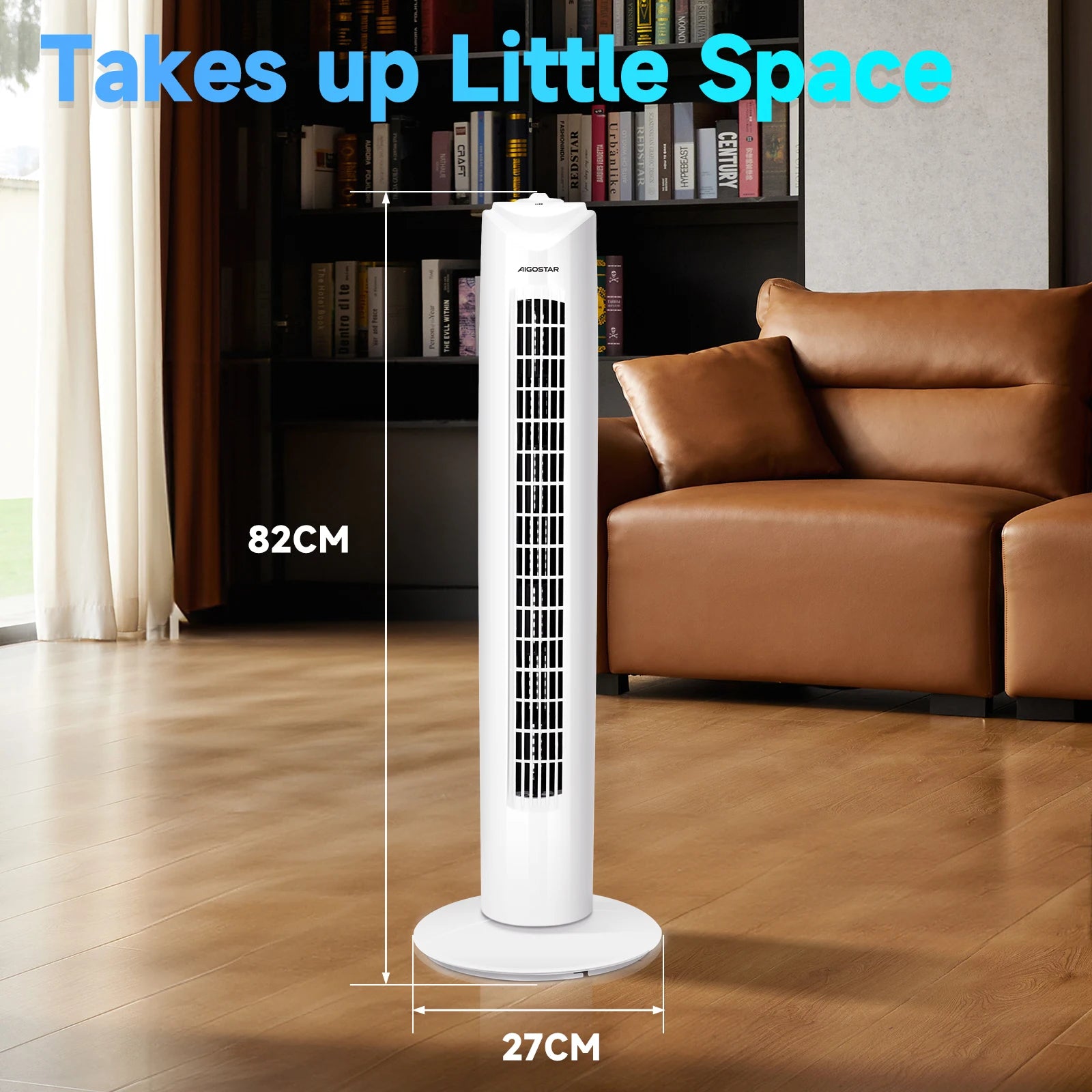 COLUMN FAN FLOOR WINTER Silent Aigostar White